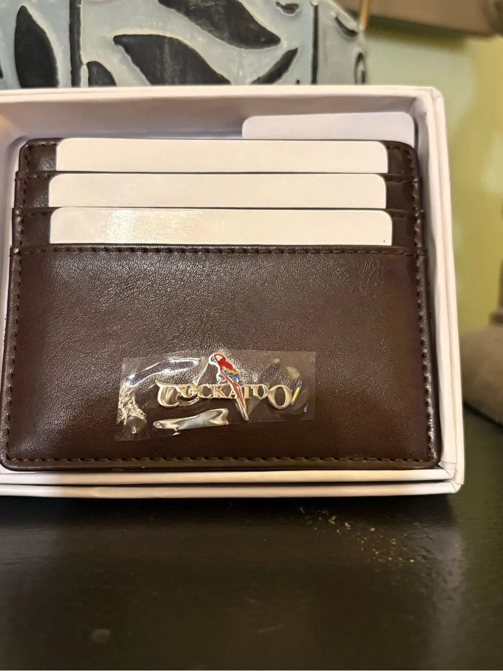 Brown Leather Card & Key Holder